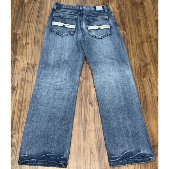 Helix Jeans Mens 30x32 Loose Straight Blue Denim Grunge Rock Punk - Picture 2 of 8